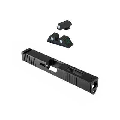 Gen 3 Slide W/ Window For GlockA(R) W/ Fixed Sight Set - Gen 3 Window Slide For Glock 17 W/ Fixed Green Sight Set
