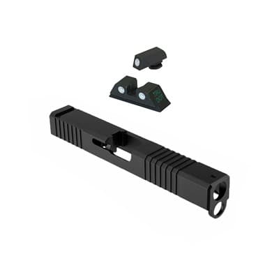 Gen 4 Slides For GlockA(R) W/ Fixed Sights - Gen 4 Slide For Glock 17 W/ Fixed Green Sight Set