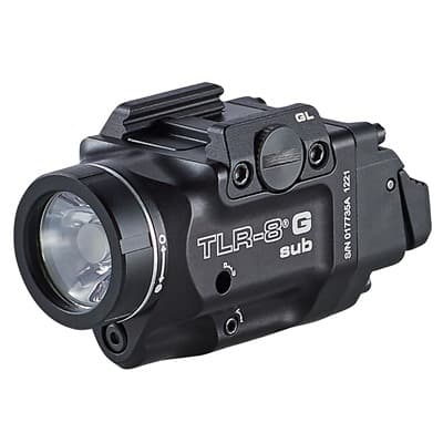 Tlr-8 Sub Gun Light With Laser - Tlr-8 X G Sub Gun Light W/Rail Mount For Glock 43x/48mos Blk