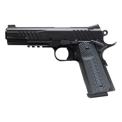 1911 Government 45 Acp With Rail - 1911 Gov'T 45 Auto With Rail 5'''' Bbl (2) 8 Rd Mags Black
