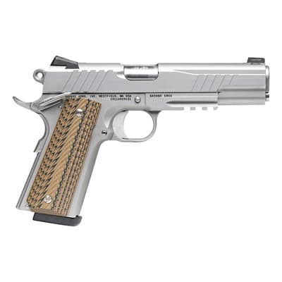 1911 Government 9mm Luger Handgun With Rail - 1911 Gov'T 9mm Auto With Rail 5'''' Bbl (2) 10rd Mags Stainless