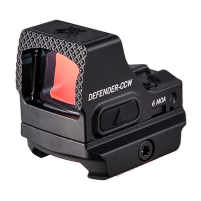 Defender-Ccw Micro Red Dot Sight - Defender-Ccw 6 Moa Mrds Micro Red Dot Sight Black