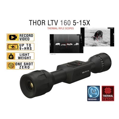 Thor Ltv 5-15x Thermal Rifle Scope - 5-15x Thor-Ltv 160x120 12-Micron Thermal Rifle Scope
