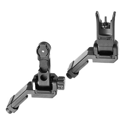 Backup Front And Rear Sights For Ar-15 Rifle - Backup Offset Front & Rear Sight For Ar15 Rifle W/Picatinny