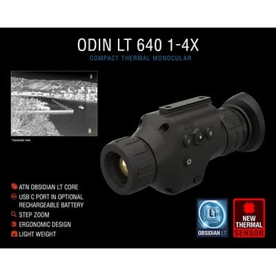 Odin Lt 640 Compact Thermal Viewer - Odin Lt 640 1-4x19mm Compact Thermal Viewer Black