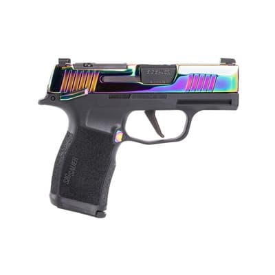 P365x 9mm Luger Optic Ready Semi-Auto Handgun - P365x 9mm Luger 3.1'''' Bbl (2)12rd Mags Striker Rainbow