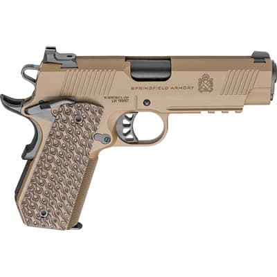 1911 Trp Carry 45 Acp Semi-Auto Handgun - 1911 Trp 45 Acp 4.25'''' Bbl (3)7rd Mag W/Light Rail Coyote