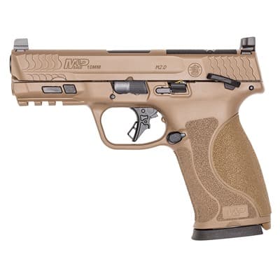 M&P 10mm M2.0 Optic Ready 10mm Auto Semi-Auto Handgun - M&P 10mm M2.0 Or 10mm Auto 4" Bbl (2)15rd Fde W/Safety