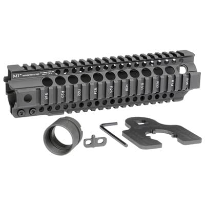 Ar-15 Combat Rail T-Series Free Float Handguard - Ar-15 Combat T-Series 1-Pc Free Float Handguard 9.25'''' Black