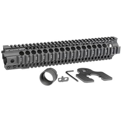 Ar-15 Combat Rail T-Series Free Float Handguard - Ar-15 Combat T-Series 1-Pc Free Float Handguard 12.625'''' Blk