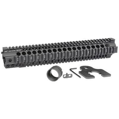 Ar-15 Combat Rail T-Series Free Float Handguard - Ar-15 Combat T-Series 1-Pc Free Float Handguard 14'''' Black