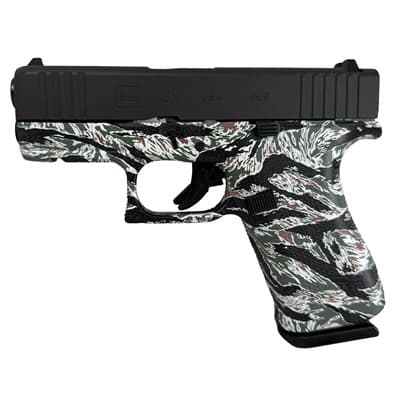 Glock 43x 9mm W/Front Rail Black Us - Tiger Camo - Glock 43x 9mm  W/Front Rail Black Us - Tiger Camo