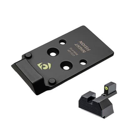 Optic Plate Rmr/507c W/Tritium Front Sight Combo For Cz-P10 - Optic Plate Rmr/507c W/Tritium Front Sight For Cz-P10