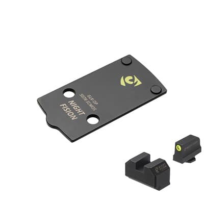 Optic Plate 507k W/Tritium Front Sight Combo For Glock 43x Mos - Optic Plate 507k W/Tritium Front Sight For Glock 43x Mos