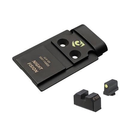 Optic Plate 509t W/Tritium Front Sight For Glock Full Size Mos - Optic Plate 509t W/Tritium Front Sight For Glock Fs Mos