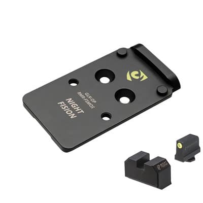 Optic Plate Rmr/507c W/Tritium Front Sight For Glock Fs Mos