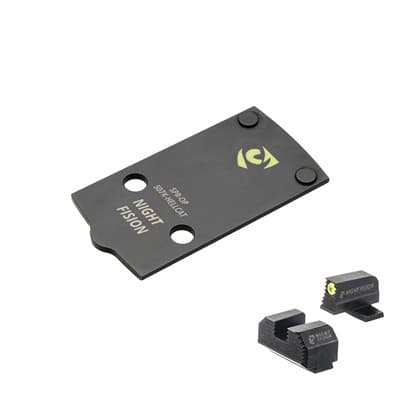 Optic Plate 507k W/Tritium Backup Sight For Springfield Hellcat - Opt Plate 507k W/Tritium Sights For Springfield Hellcat