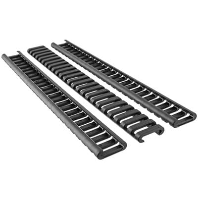 Picatinny 25 Slot Ladder Lowpro Rail Cover - 3-Pack - 25 Slot Ladder Lowpro Rail Cover Picatinny Polymer Black