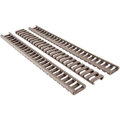 Ergo Grips Picatinny 25 Slot Ladder Lowpro Rail Cover - 3-Pack - 25 Slot Ladder Lowpro Rail Cover Picatinny Polymer Fde