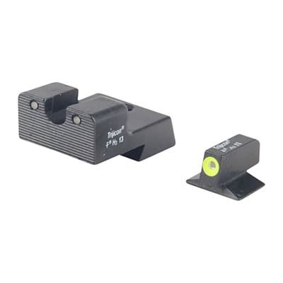 1911 Hd(TM) Tritium Night Sight Sets - 1911 Novak Cut Hd Night Sight Set Yellow Front Outline