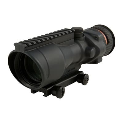 Ta648 Acog 6x48mm Rifle Scopes - 6x48mm Fixed Red Chevron 308 Reticle Black W/Ta75 Mount