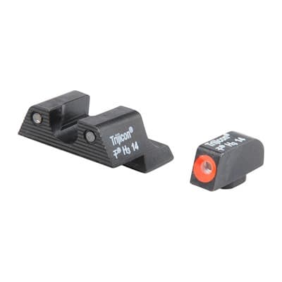Hd(TM) Tritium Night Sight Sets For GlockA(R) - Glock 42/43 Hd Night Sight Set, Orange Front Outline