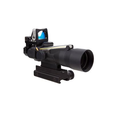 Ta33 Acog 3x30mm Scope Dual Illum Chevron 223 Reticle With Rm05 R - 3x30mm Amber Chevron 223/62gr Ret Blk W/Ta60 Mnt & Rm05