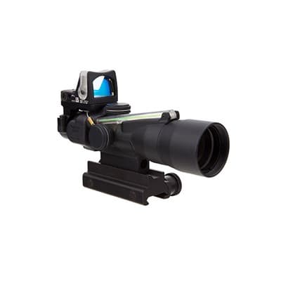 Ta33 Acog 3x30mm Scope Dual Illum Chevron 223 Reticle With Rm05 R - 3x30mm Grn Chevron 223/62gr Reticle Blk W/Ta60 Mnt & Rm05