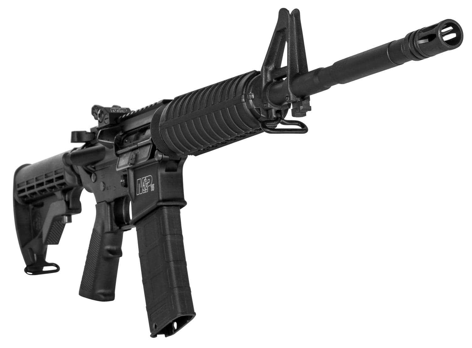 Smith & Wesson LE M&P15 A 5.56 NATO 16" 1/9 Rifle With Troy Rear Sight, Black - 311002
