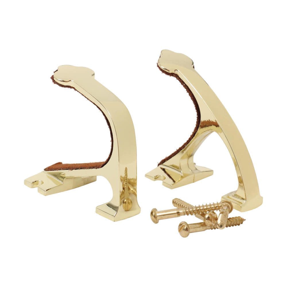 Allen Brass Wall Mount Gun Hanger Hook Set - Organize Your Collection with Style - 5641