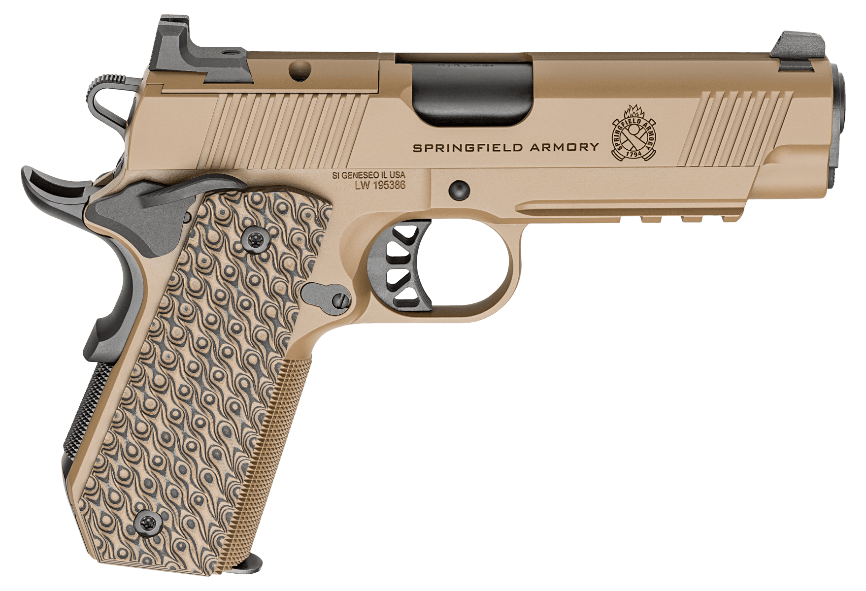 Springfield 1911 TRP Carry 9mm 9rds 4.25" Coyote Brown - Optic Ready - PCR9127LRCB-CCAOS