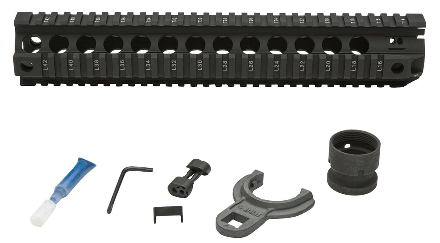 Bravo Company Mfg M1913 Picatinny 12" Quad Rail Free Float Handguard, Black - QRF12556BLK