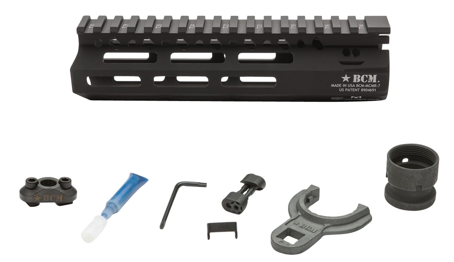 Bravo Company Mfg M-LOK 7" Modular Rail, Black - MCMR7556BLK