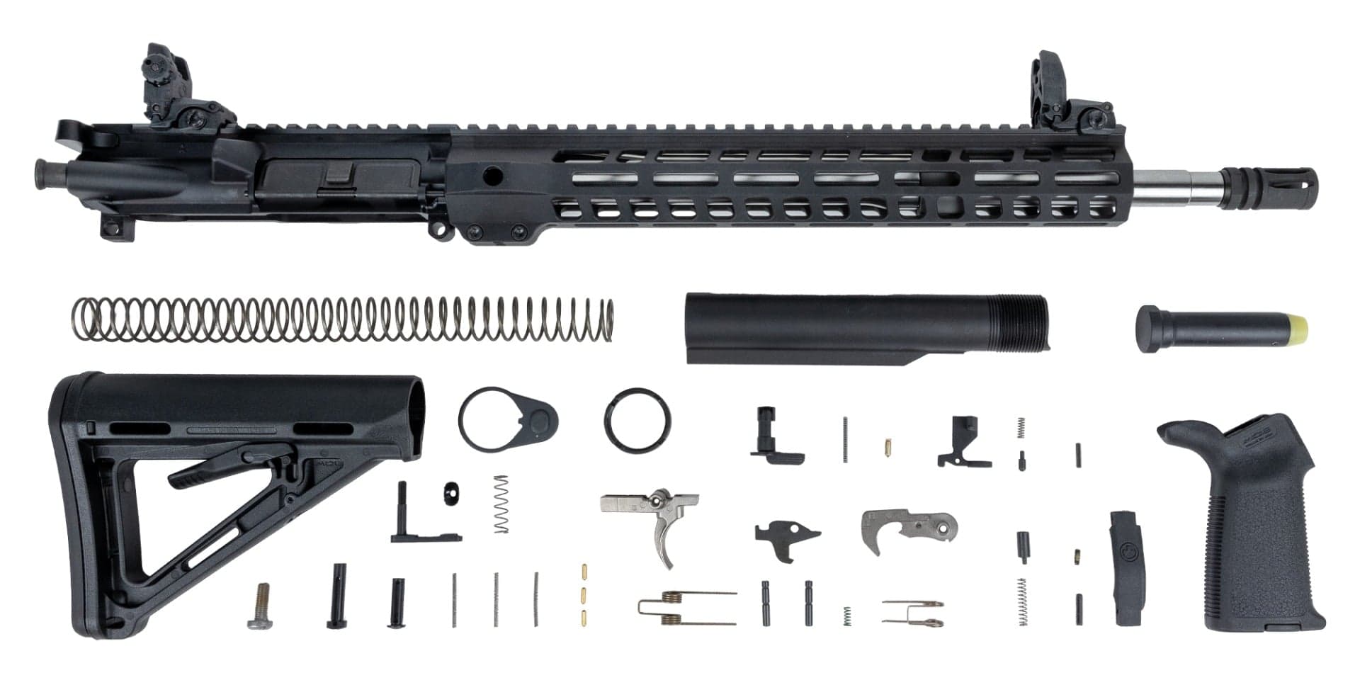 PSA 16" 5.56 NATO 1/7 Mid-Length Stainless Steel 13.5" M-Lok MOE EPT Rifle Kit with MBUS Sight Set - 5165447814