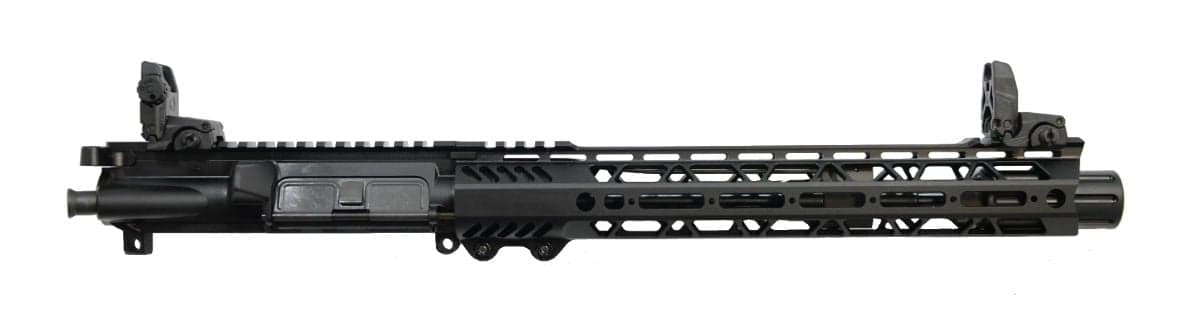 PSA 10.5" Carbine-Length 5.56 NATO 1/7 Nitride 12" Slant M-lok Upper - With BCG, CH, & MBUS Sight Set - 5165449684