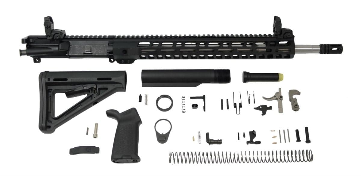 PSA 18" Rifle-Length .223 Wylde 1/7 Stainless Steel 15" Lightweight M-lok MOE EPT Rifle Kit w/MBUS Sight Set - 5165450249