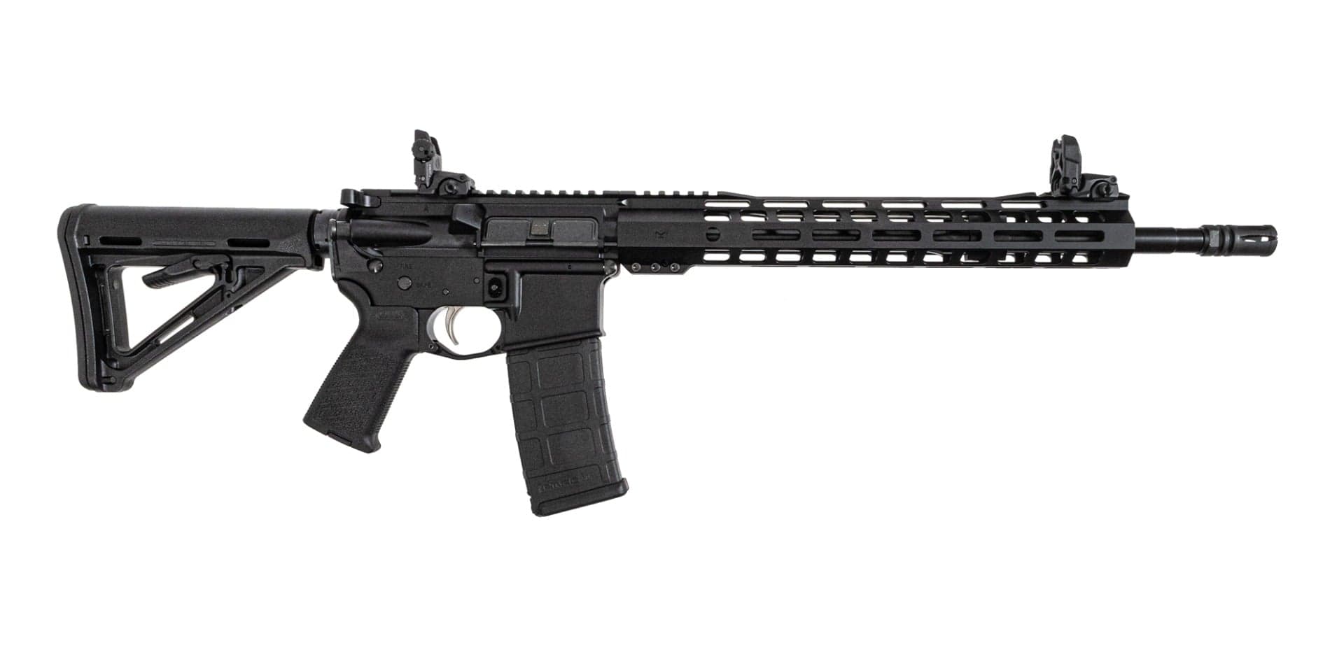 PSA AR-15 16" Mid-Length 5.56 NATO 1/7 Nitride 13.5" Lightweight M-Lok MOE EPT Rifle w/MBUS Sight Set