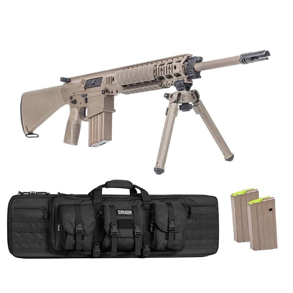 PSA Sabre AR-10 Rifle Billet 20" .308 Rifle w/ 12.5" Quad Rail, A1 Stock, Magpul Bi-Pod, 3 Mags, & Sabre Bag