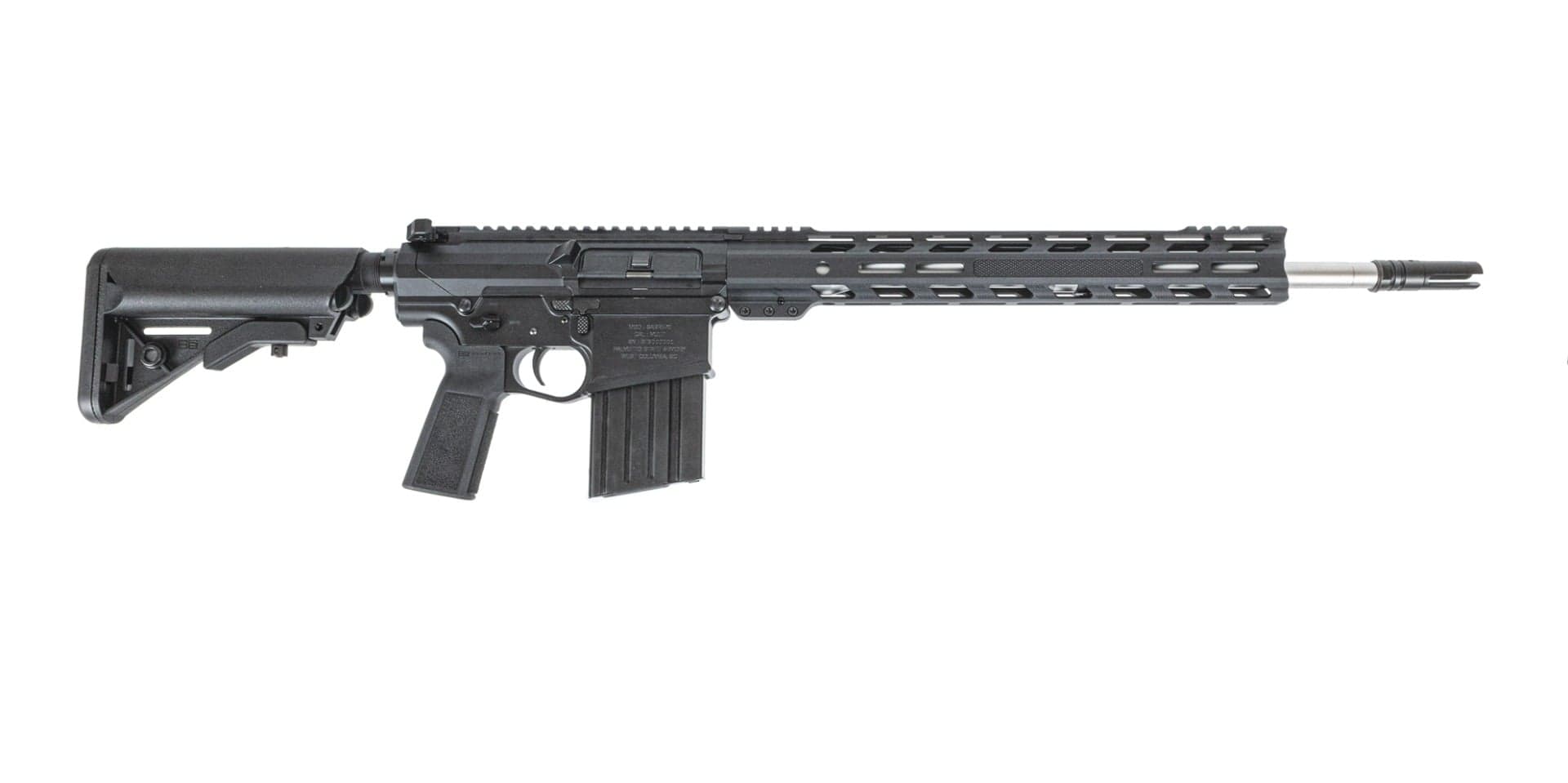 PSA Sabre AR-10 Rifle Billet 18" .308 Rifle w/  15" Knurled Slant Rail & B5 Sop-Mod Stock