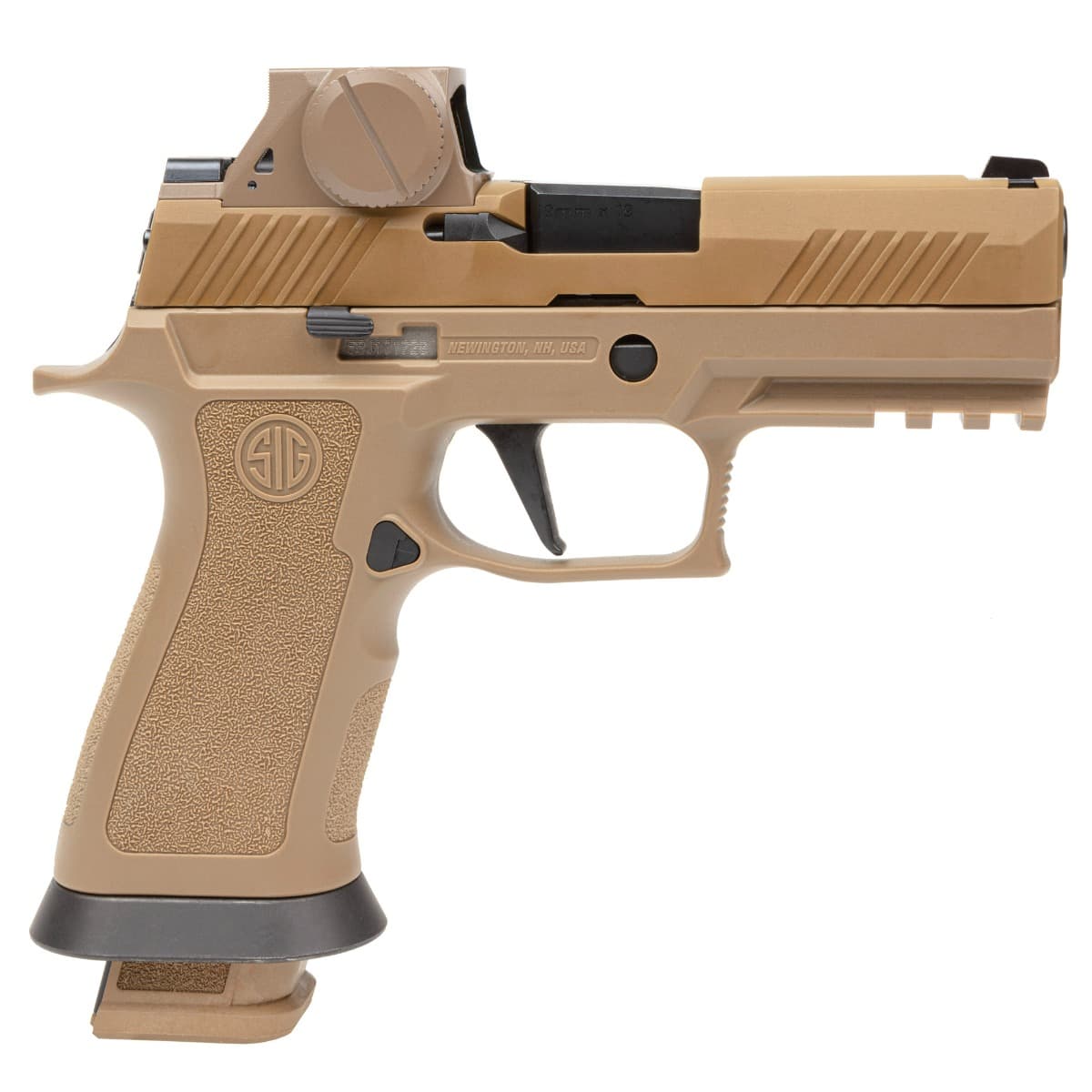 Sig Sauer P320 M18 9mm 3.9" 21rds Pistol w/ Romeo X M17 Optic, Coyote - M18X-9-RX