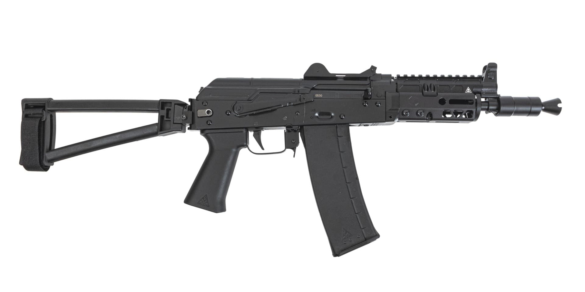 Soviet Arms 5.56 Krink Triangle Side Folding Pistol, JMAC Rail, ALG, and Soviet Arms Grip