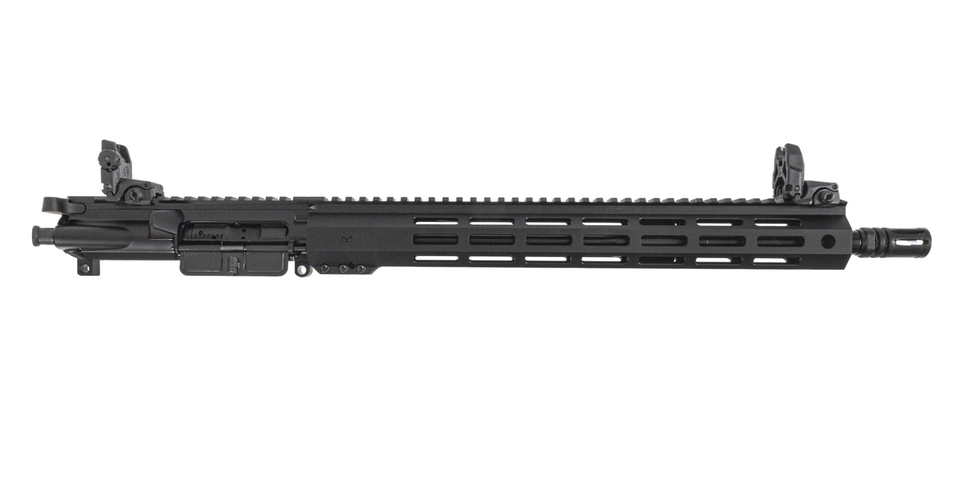 PSA 16" Mid Length 1/7 Nitride 15" Lightweight Hex M-lok Upper with MBUS sight set, BCG, & CH