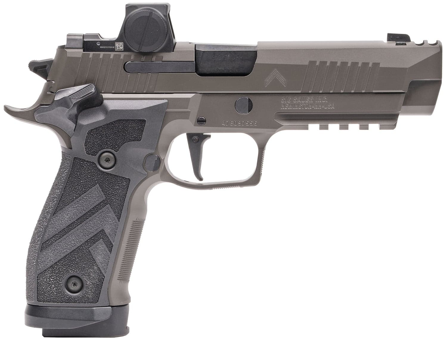 Sig Sauer P226 XFIVE Legion 9mm 4.40" 20rd Pistol w/ Romeo-X Optic, Legion Gray Cerakote - 226X5-9-LEGION-RXX