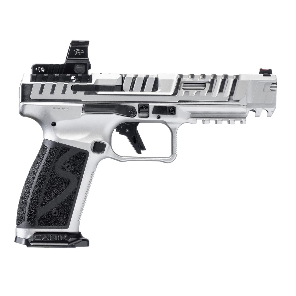 Canik SFx Rival-S 9mm Pistol 5" 18rd w/ Optic, Chrome - HG7607C-N