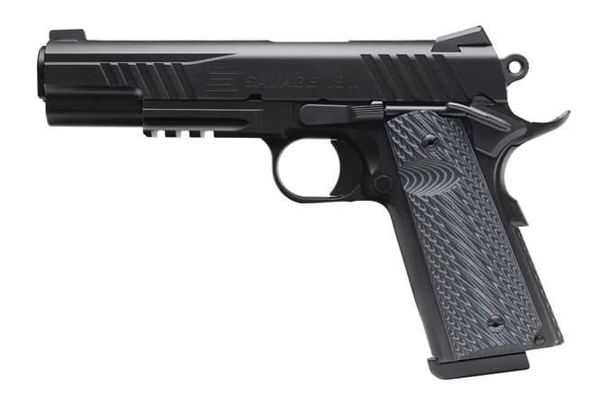 Savage 1911 Gov't Style w/ Rail .45ACP 5" 8rds, Black Nitride - 67210