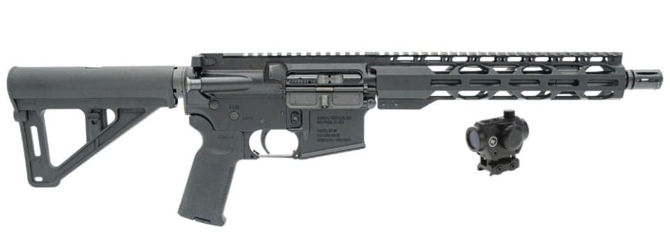 Radical Firearms RF-15 10.5" 5.56 NATO AR Pistol Bundle w/ Crimson Trace Red Dot, Black