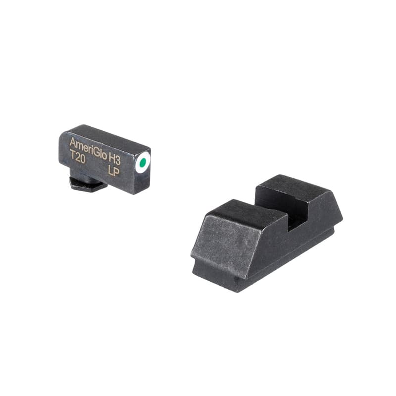 Ameriglo Sight Set - Front/Rear with Green/Flat Black for Tactical Accuracy - GL-480