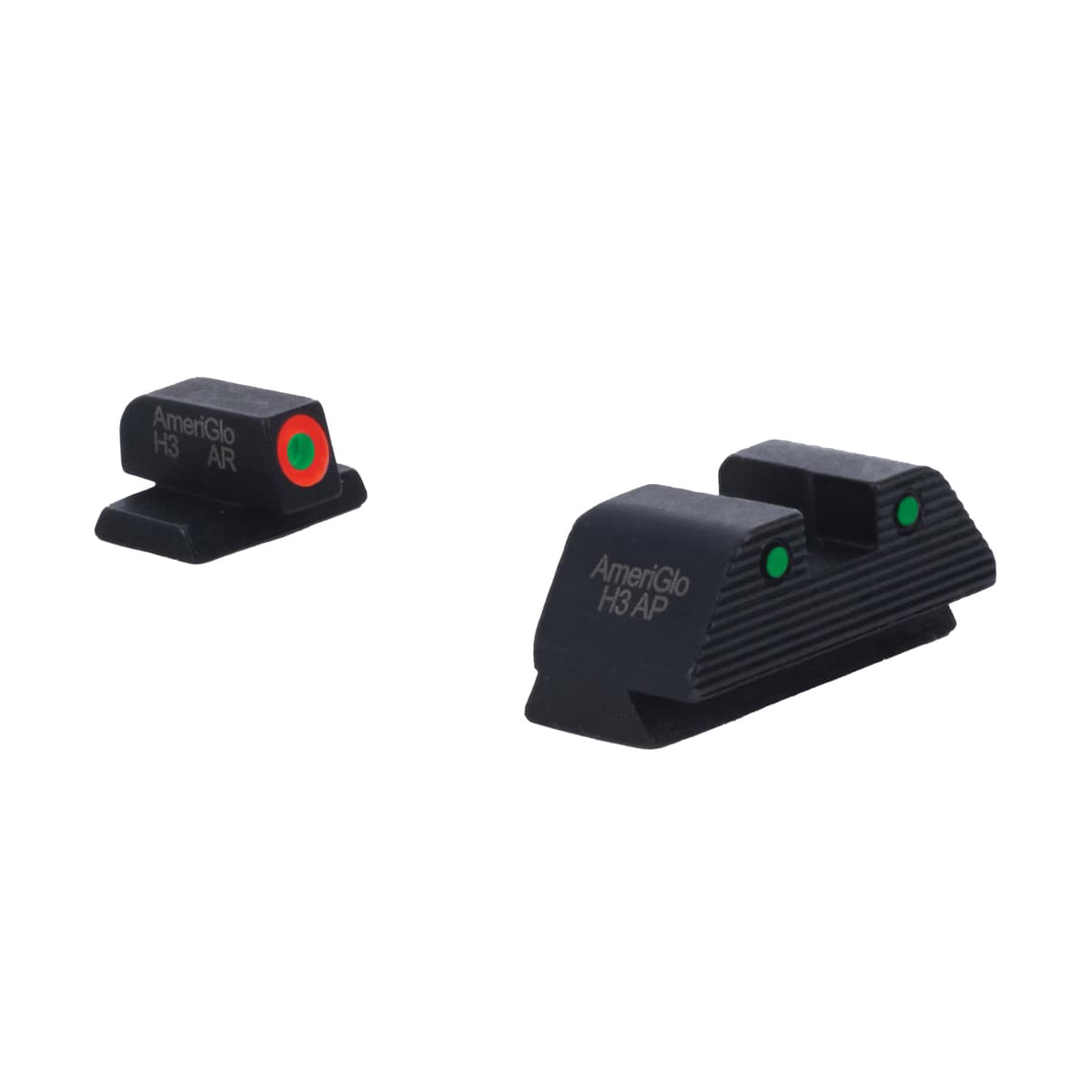 Ameriglo Trooper Night Sight Set - Front/Rear Green Sights for Superior Nighttime Accuracy and Visibility - SW-817