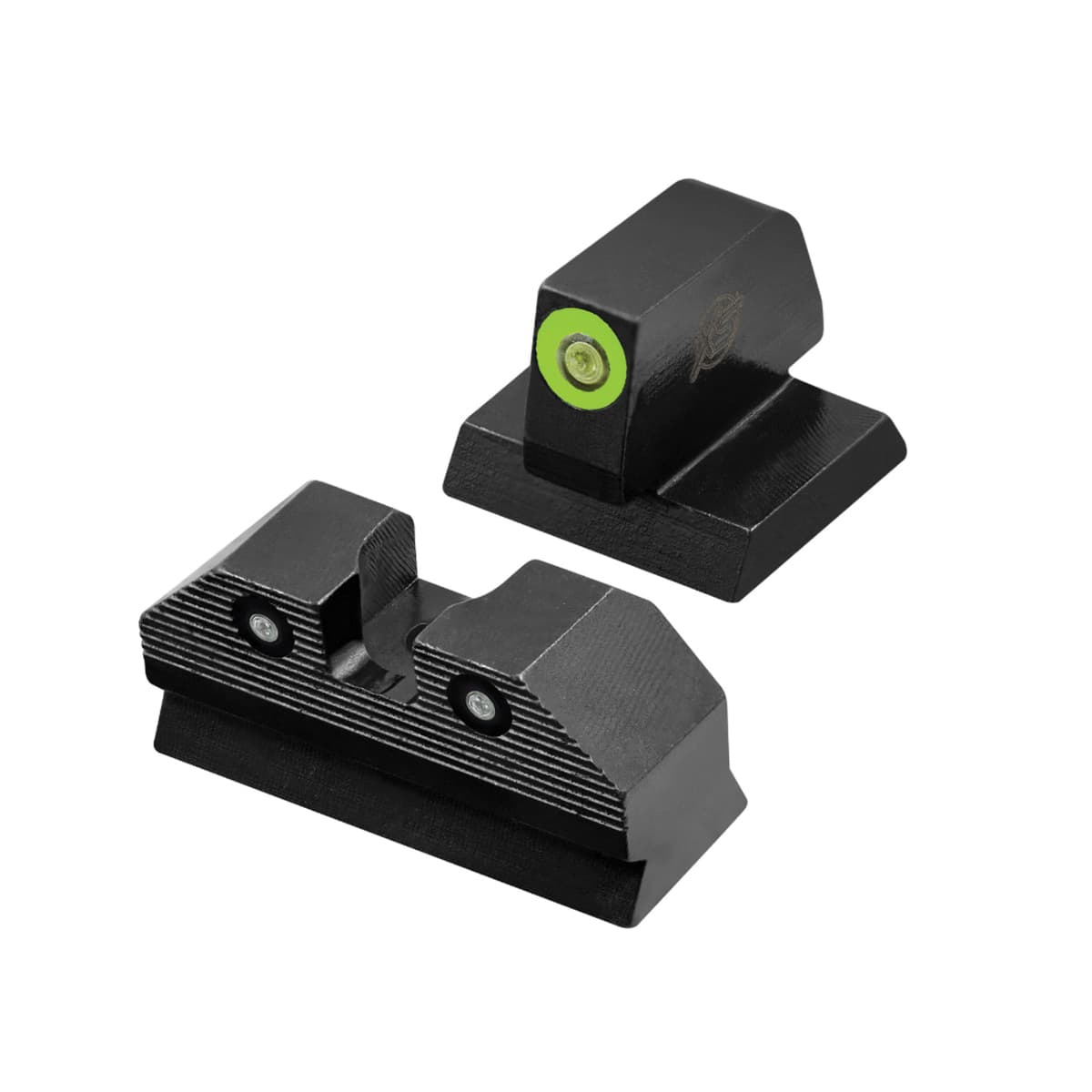 XS Sights R3D 2.0 Night Sight Set - Front/Rear Green/Green Illuminated Sights for Accurate Targeting - MR-R201S-6G