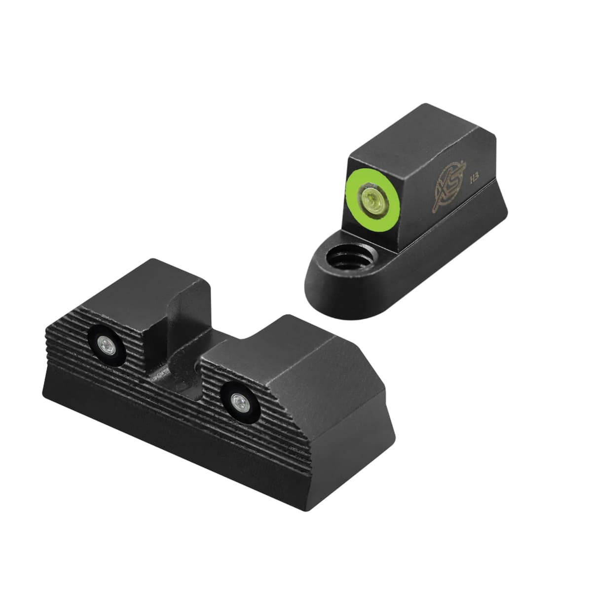 XS Sights R3D 2.0 Night Sight Set - Front/Rear Green/Green Sights for Reliable Low-Light Use - CZ-R202S-6G